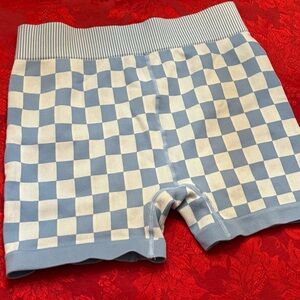 Blue and White Checkered shorts